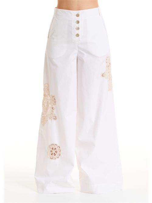 Pantaloni baggy con ricami floreali Alessia Santi ALESSIA SANTI | 611SD25034S2133
